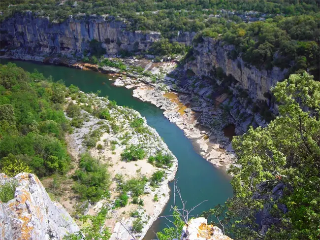Meander of the gorges of the Ardèche