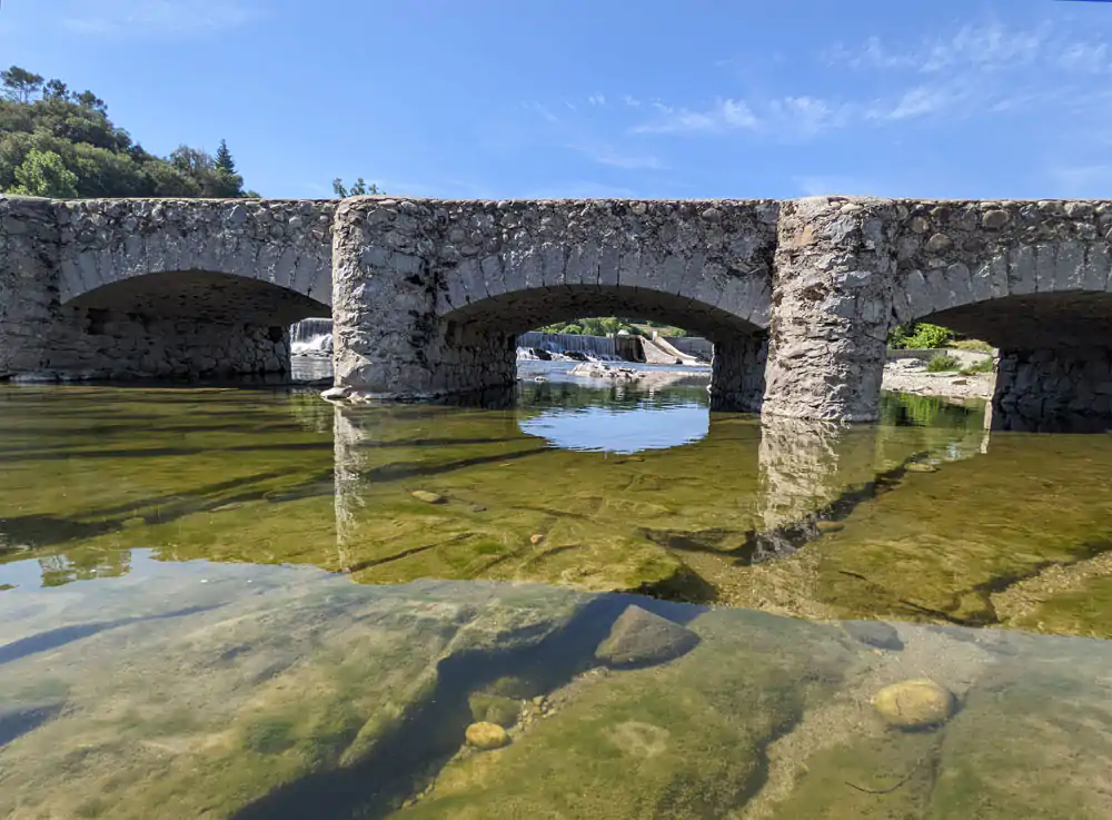 Bridge crossing the Ardèche river